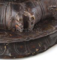 Jelzés nélkül: Ganésa. Öntött, patinázott bronz. Korának megfelelő sérülésekkel, m: 63 cm