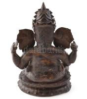 Jelzés nélkül: Ganésa. Öntött, patinázott bronz. Korának megfelelő sérülésekkel, m: 63 cm