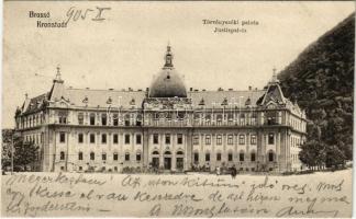 1905 Brassó, Kronstadt, Brasov; Törvényszéki palota. Kovács Miklós és Társa kiadása / Justizpalast / Palace of Justice (EK)