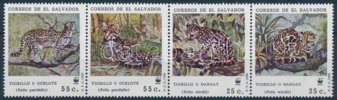 1988 WWF: Kis macskák négyescsík Mi 1734-1747