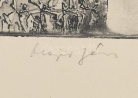 Major János (1934-2008): Steine (Kövek), 1965. Rézkarc, papír, jelzett. 29x28 cm. / János Major (193...