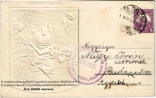 1526-1926 Mohácsi vész 400. évfordulójának dombornyomott emléklapja. A mohácsi síkon építendő Fogada...