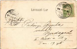 1906 Buziásfürdő, Baile Buzias; Római katolikus templom, szálloda. Nosek Gusztáv kiadása / Catholic ...