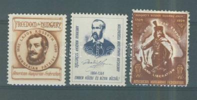 Amerikai Magyar Szövetség 3 klf levélzáró