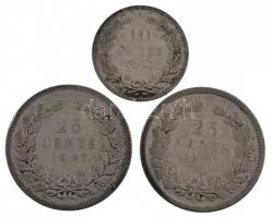Hollandia 1897. 10c Ag Vilma + 25c Ag Vilma (2x) T:3 Netherlands 1897. 10 Cents Ag Wilhelmina + 25 Cents Ag Wilhelmina (2x) C:F
