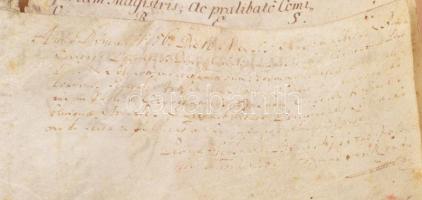 VÉDETT!!! 1750 A Dinnyés család címereslevele (armalis) Mária Terézia autográf aláírásával Sérült, s...