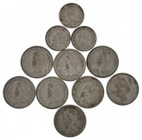 Hollandia 1906-1928. 25c Ag "Vilma" (8db, ebből 7xklf) + 1926-1928. 10c Ag "Vilma&quo...