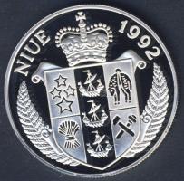Niue 1992. 10$ Ag "Cook kapitány csendes-óceáni utazásai-hajó" T:PP