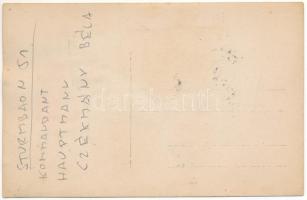 Cs. és kir. 51. rohamzászlóalj katonáinak csoportképe, középen a parancsnok Csékmány Béla százados /...