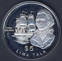 Tokelau 1989. 5T Ag "John Byron kapitány-HMS Dolphin hajó" T:PP Csak 500db! R!