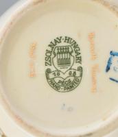 Zsolnay virágmintás váza. Kézzel festett, jelzett, hibátlan 27 cm