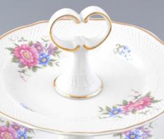 Hollóházi sütemény kínáló. Kézzel festett, jelzett, hibátlan. 36 cm