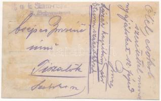 ~1918 Lázár kapitány az osztrák-magyar Sturm századával, rohamista katonák fedezékben / K.u.k. Sturm...