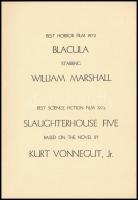 1973 First Annual Golden Scroll Awards - The Academy of Science Fiction Fantasy and Horror Films. Ho...