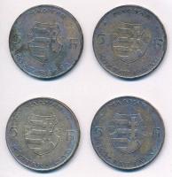 1947. 5Ft Ag "Kossuth" (4x) T:3 patina Adamo F8.1