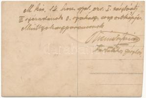 ~1918 M. kir. 18. honvéd gyalogezred I. zászlóalj III. századának 3. szakasz csoportképe az olasz fr...