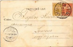 1903 Budapest XXIII. Soroksár, Templom tér. Nasinszky Ödön kiadása + "BUDAPEST - KASSA 10. SZ.&...