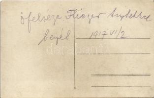 1917 IV. Károly osztrák-magyar repülőtisztekkel / K.u.k. Fliegeroffiziere / Charles I of Austria is ...