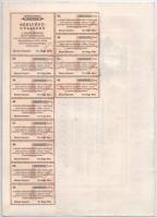 Makó 1929. "Makói Népbank Részvénytársaság" részvénye 50P-ről (2x), sorszámkövetők "0...