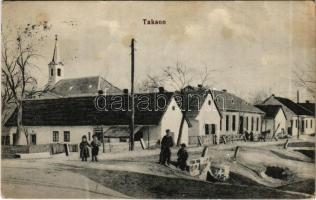 1912 Taksony, utca, templom. Temler kiadása (Soroksár) (Rb)