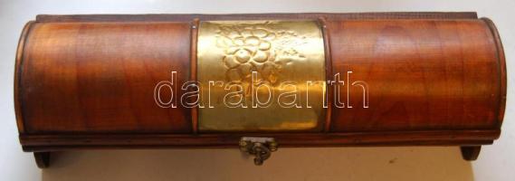 Lakkozott fa-réz bortartó / Vine-holder 35 cm