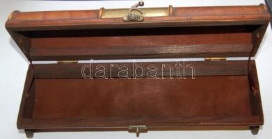 Lakkozott fa-réz bortartó / Vine-holder 35 cm