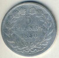 Franciaország/Királyság 1840. 5Fr "Lajos Fülöp" hamisítványa