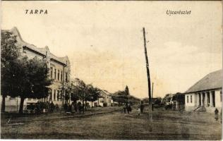 1927 Tarpa, utca részlet, Községi népiskola. Hangya szövetkezet kiadása (fl)