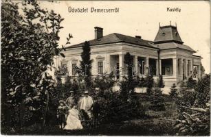 1909 Demecser, Elek kastély. Hátoldalon Elek Endre levele és aláírása (kis szakadás / small tear)