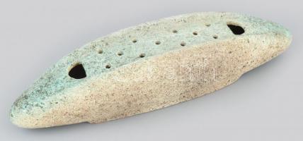 Kornfeld János: Ikebana, samottos mázas kerámia, jelzett, hibátlan, h: 39 cm
