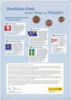 Németország 2004-2005. 1c + 2c + 5c 2xklf szett "Deutsche Post" információs kartonon T:1
...