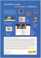Németország 2004-2005. 1c + 2c + 5c 2xklf szett "Deutsche Post" információs kartonon T:1
...
