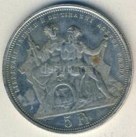 Svájc 1883. 5Fr "Schützentaler" hamisítványa