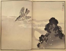 Madarak százai. Két kötetes, japán fametszeteket tartalmazó könyv. / 100 birds Japaneese book in two...