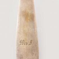 Ezüst (Ag) monogrammal vésett merőkanál, Jelzett:antik bécsi jel 1852 . Nettó: 210 g, h:33cm / Antiq...