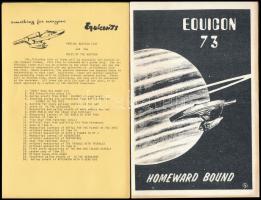 1973 Equicon '73 programfüzet, benne rengeteg Star Trek tematikájú írással, fotóval, 68+2 p. +2...