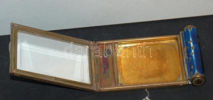 cca 1920 Antik KI-GU puder kompakt rúzstartóval / Beauty compact