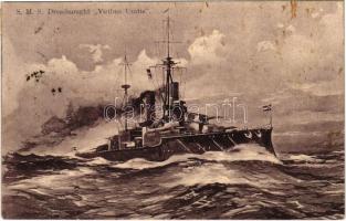 1911 SMS Viribus Unitis az Osztrák-Magyar Haditengerészet Tegetthoff-osztályú csatahajója / K.u.K. Kriegsmarine / Austro-Hungarian Navy Tegetthoff-class battleship. C. Fano, Pola, 1911. 3811.