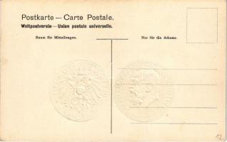 5 Márka - Német pénzérme és bélyegek. Dombornyomott / Fünf Mark - German coins and stamps. No. 42. A...