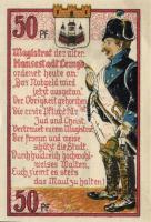 Német Birodalom /Weimari Köztársaság/ Lemgo 1921. 10Pf + 25Pf + 50Pf 3klf db, teljes sor T:I