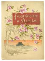 Postkarten-Album - Régi szecessziós képeslap album 52 férőhellyel, kis szakadásokkal / Art Nouveau postcard album for 52 postcards, with tears (21,5 x 29,5 cm)
