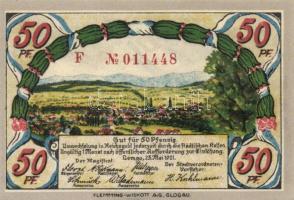 Német Birodalom /Weimari Köztársaság/ Lemgo 1921. 10Pf + 25Pf + 50Pf 3klf db, teljes sor T:I