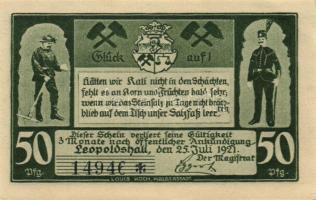 Német Birodalom /Weimari Köztársaság/ Leopoldshall 1921. 25Pf + 50Pf + 75Pf 3klf db, teljes sor T:I