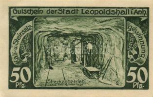 Német Birodalom /Weimari Köztársaság/ Leopoldshall 1921. 25Pf + 50Pf + 75Pf 3klf db, teljes sor T:I