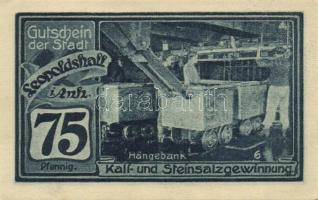 Német Birodalom /Weimari Köztársaság/ Leopoldshall 1921. 25Pf + 50Pf + 75Pf 3klf db, teljes sor T:I