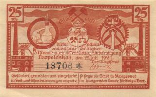 Német Birodalom /Weimari Köztársaság/ Leopoldshall 1921. 25Pf + 50Pf + 75Pf 3klf db, teljes sor T:I