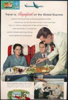 cca 1960 SAS (Scandinavian Airlines System) skandináv légitársaság DC-7C utasszállító gépének angol ...