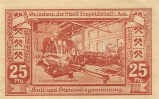 Német Birodalom /Weimari Köztársaság/ Leopoldshall 1921. 25Pf + 50Pf + 75Pf 3klf db, teljes sor T:I