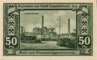 Német Birodalom /Weimari Köztársaság/ Leopoldshall 1921. 25Pf + 50Pf + 75Pf 3klf db, teljes sor T:I