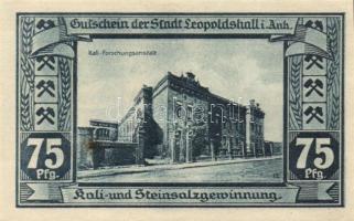 Német Birodalom /Weimari Köztársaság/ Leopoldshall 1921. 25Pf + 50Pf + 75Pf 3klf db, teljes sor T:I